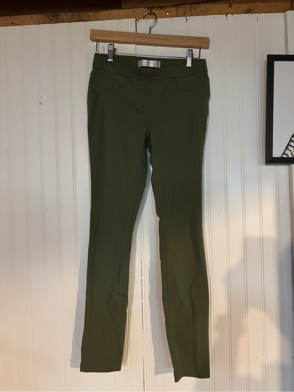 No Boundaries Olive Ponte Skinny Pants